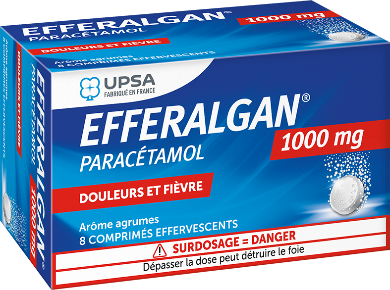 Doliprane 1000mg gélule, boite de 8 gélules